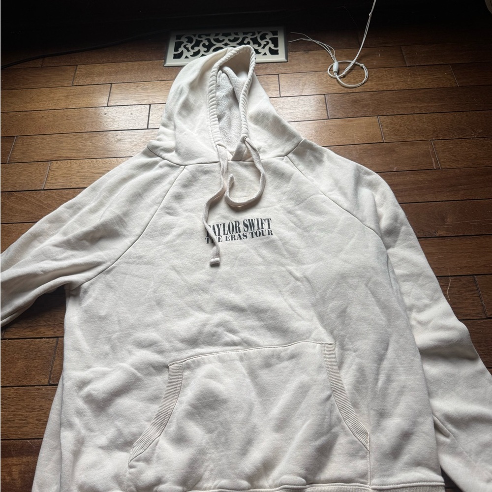 Beige Taylor Swift Hoodie with Tour Logo